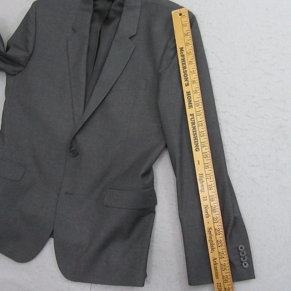 ASOS DESIGN Blazer‎ Mens 44 Grey Two Button Notch Lapel Formal Sport Coat